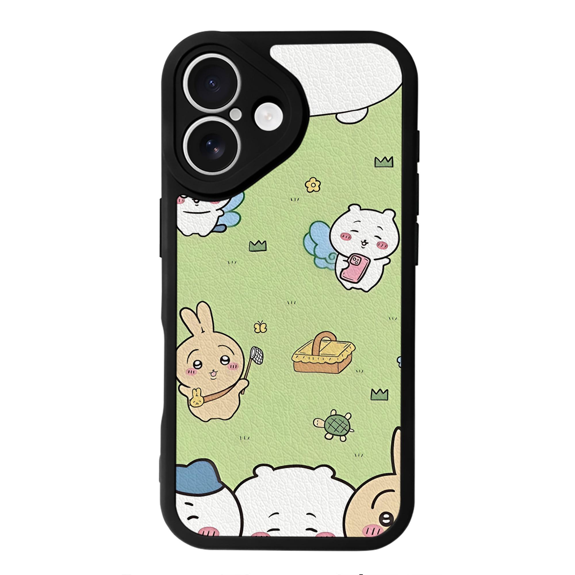 （画像用） ちいかわ Chii-kawa 【iPhone 16シリーズ対応】シリコンスマホケース（レザー調） 材質：シリコン